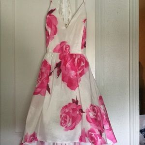 Pink and white special occasion dress